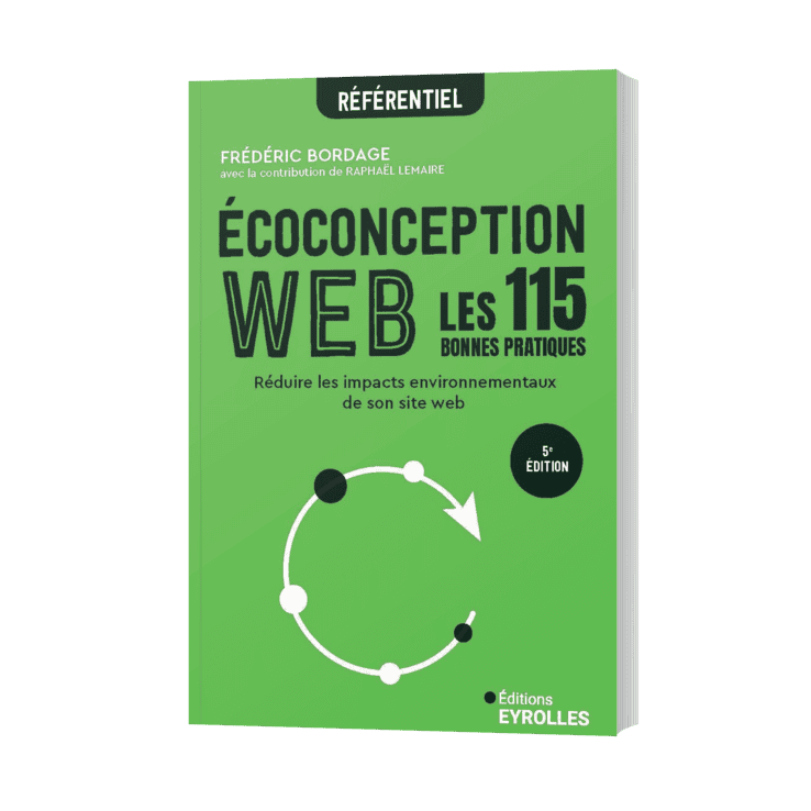 Couverture du livre Ecoconception Web, les 115 bonne pratiques, 5ème édition