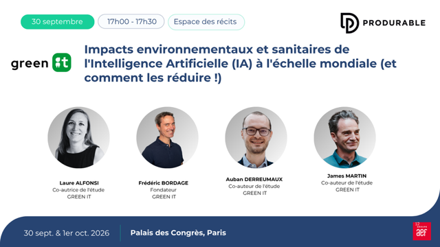 Produrable Impacts Environnementaux Et Sanitaires De L'intelligence Artificielle (ia) À L'échelle Mondiale Speaker Visual